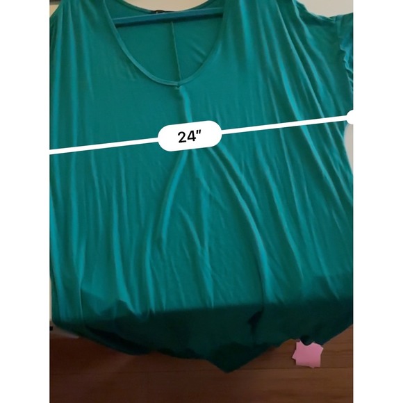 LIVD Womens Green Maxi Dress Short Sleeve V Neck High Low Casual Comfy - Picture 8 of 12